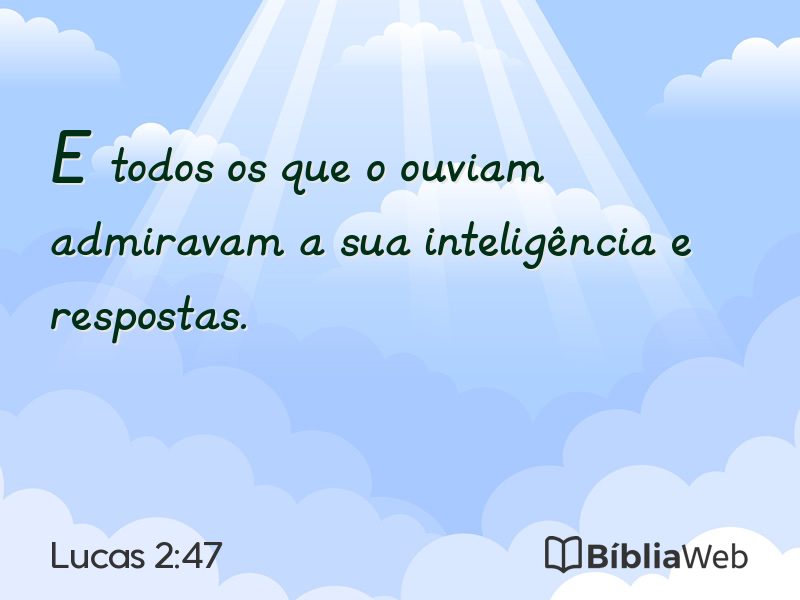 Lucas 2:47 em imagem para compartilhar