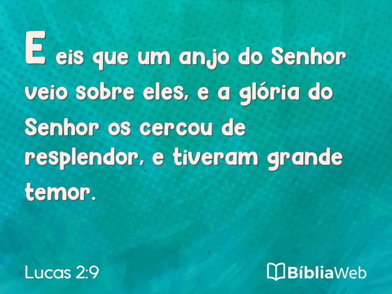 Lucas 2:9 em imagem para compartilhar