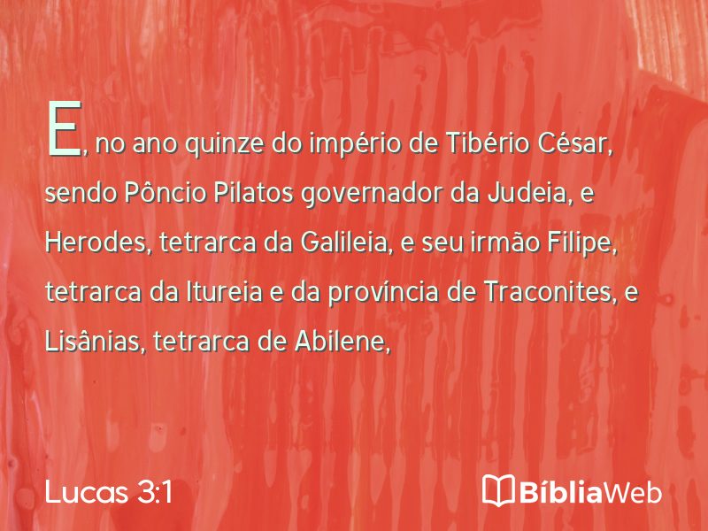Lucas 3:1 em imagem para compartilhar