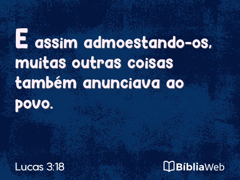 Lucas 3:18 em imagem para compartilhar