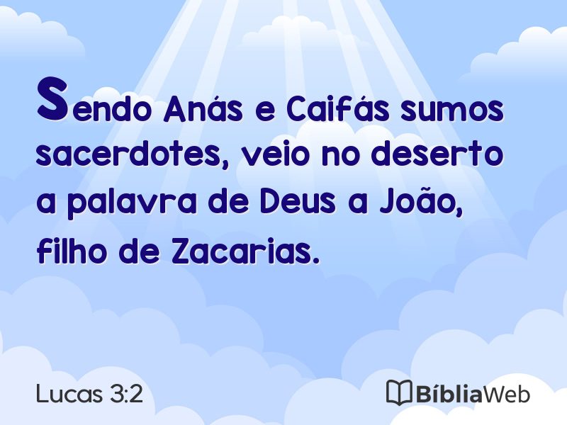 Lucas 3:2 em imagem para compartilhar