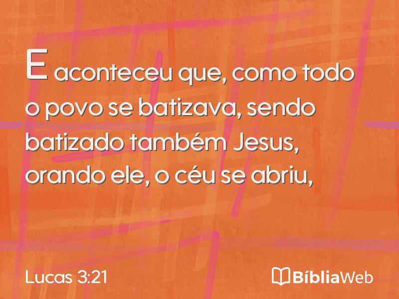 Lucas 3:21 em imagem para compartilhar