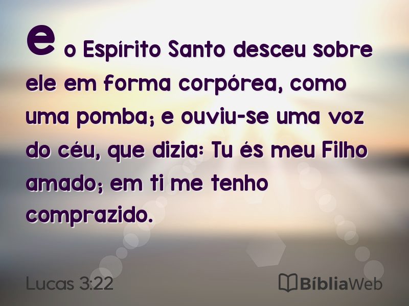 Lucas 3:22 em imagem para compartilhar