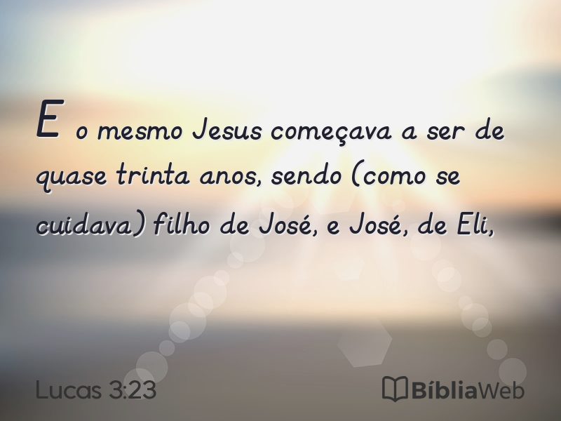 Lucas 3:23 em imagem para compartilhar