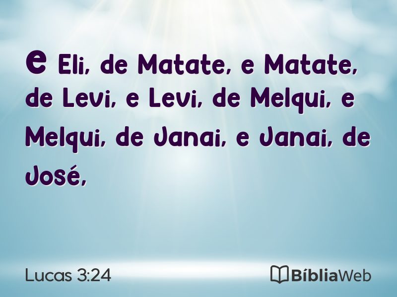 Lucas 3:24 em imagem para compartilhar