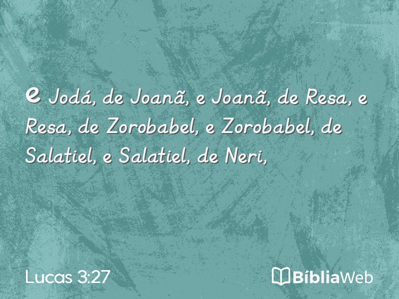 Lucas 3:27 em imagem para compartilhar