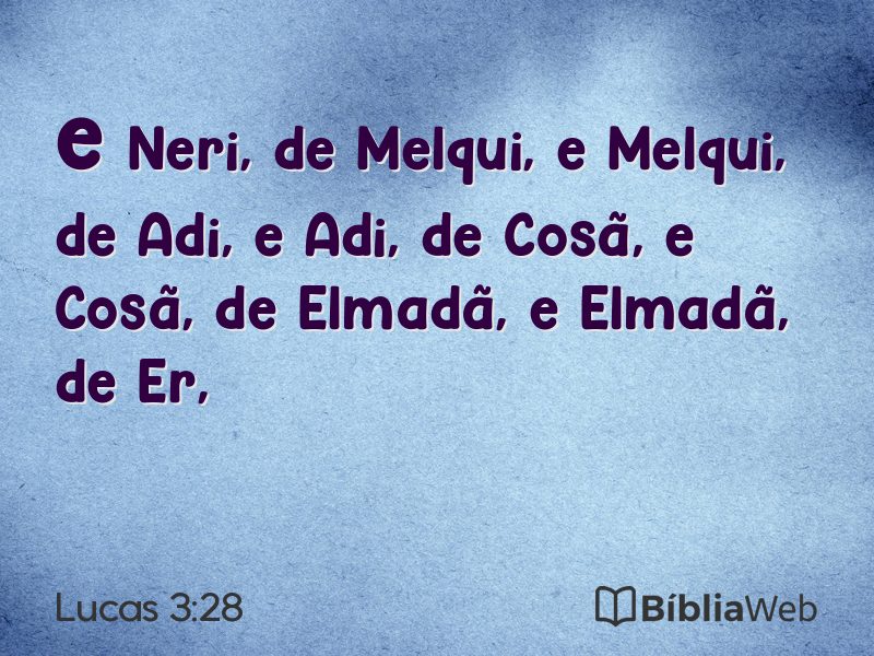 Lucas 3:28 em imagem para compartilhar