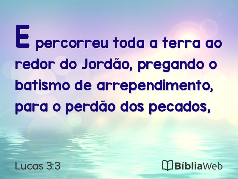 Lucas 3:3 em imagem para compartilhar