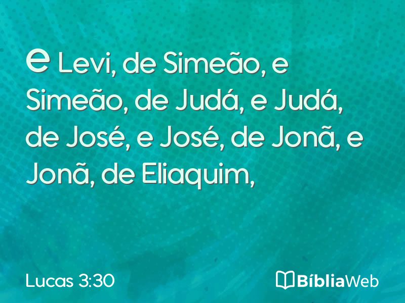 Lucas 3:30 em imagem para compartilhar