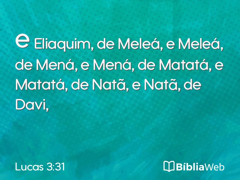 Lucas 3:31 em imagem para compartilhar