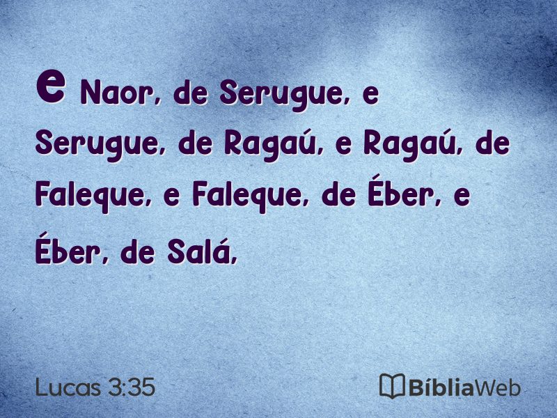 Lucas 3:35 em imagem para compartilhar