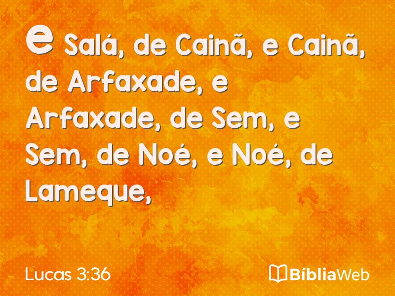 Lucas 3:36 em imagem para compartilhar