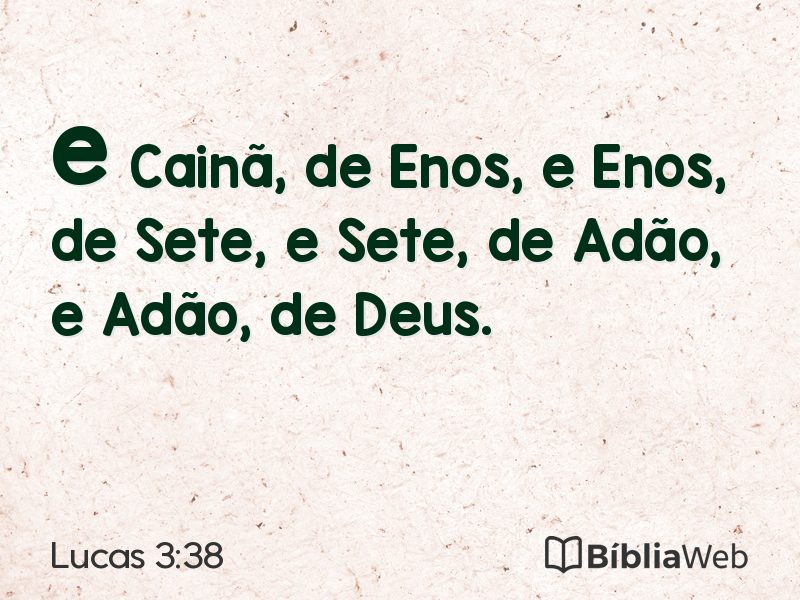 Lucas 3:38 em imagem para compartilhar