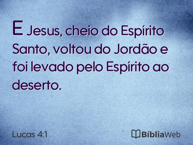 Lucas 4:1 em imagem para compartilhar