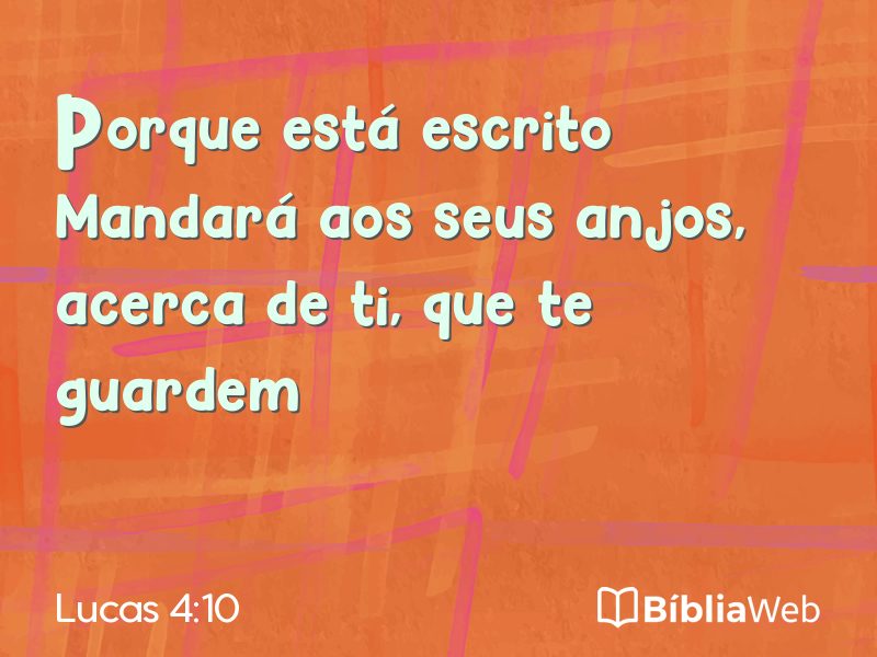 Lucas 4:10 em imagem para compartilhar