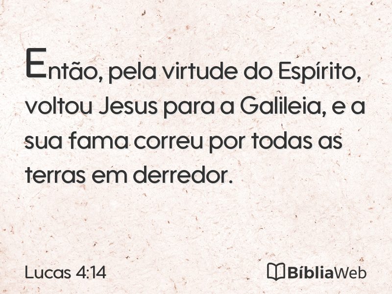 Lucas 4:14 em imagem para compartilhar