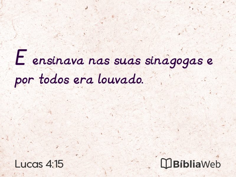 Lucas 4:15 em imagem para compartilhar