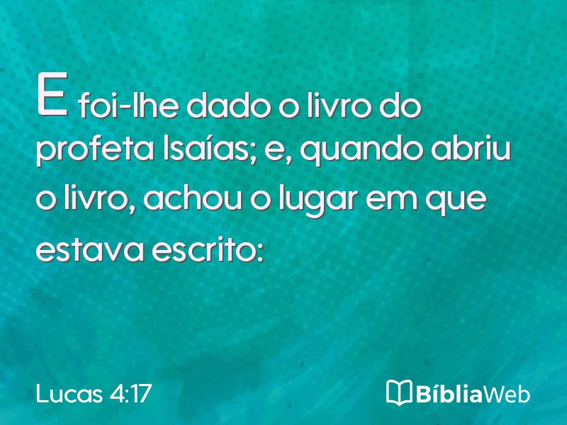 Lucas 4:17 em imagem para compartilhar