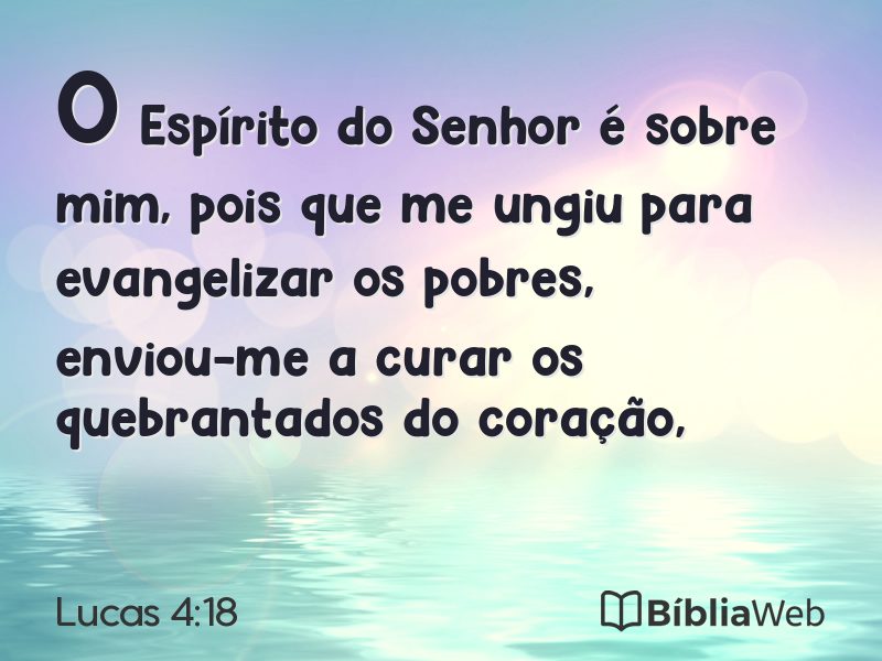 Lucas 4:18 em imagem para compartilhar