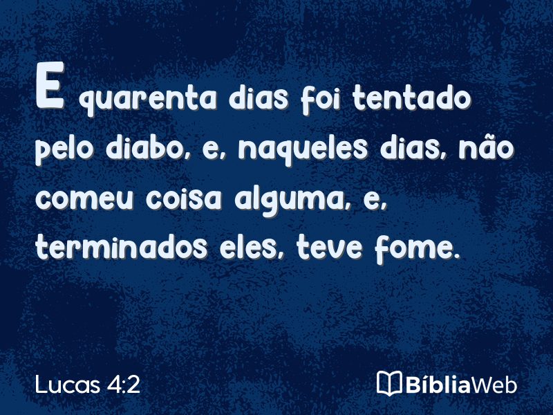 Lucas 4:2 em imagem para compartilhar