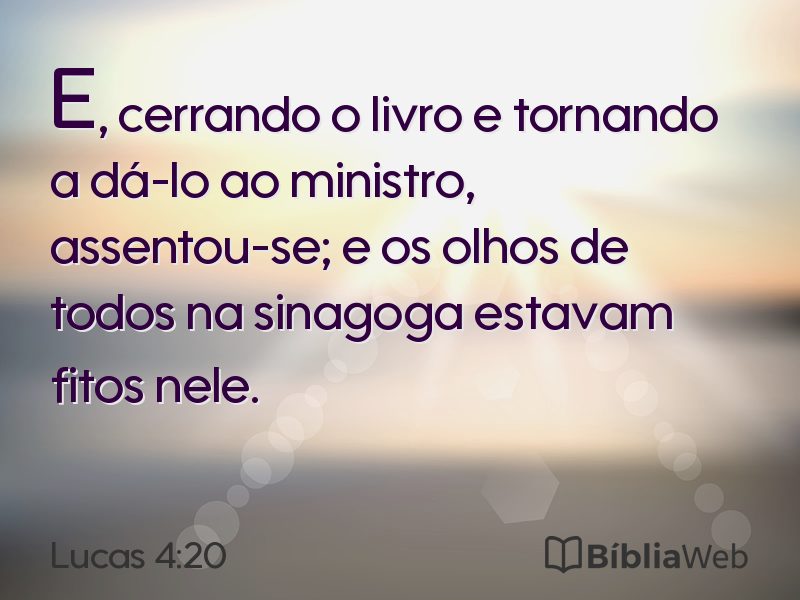 Lucas 4:20 em imagem para compartilhar