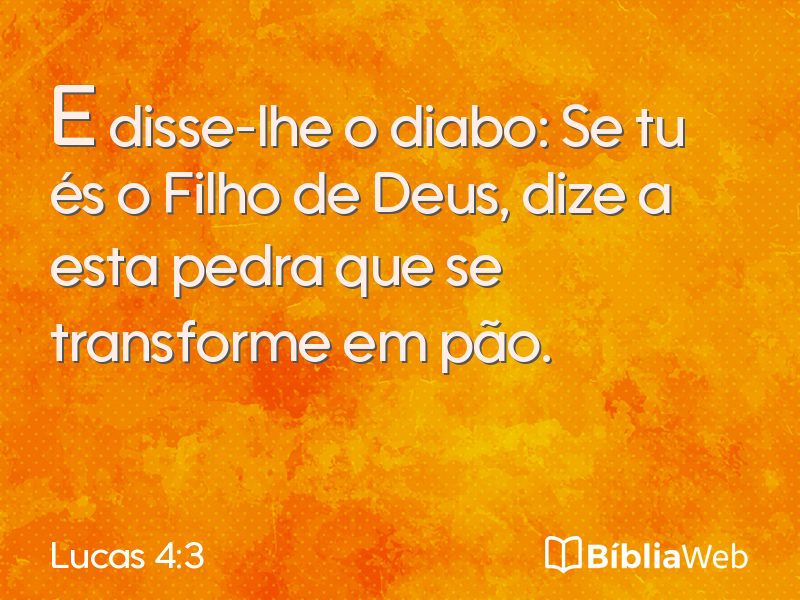 Lucas 4:3 em imagem para compartilhar