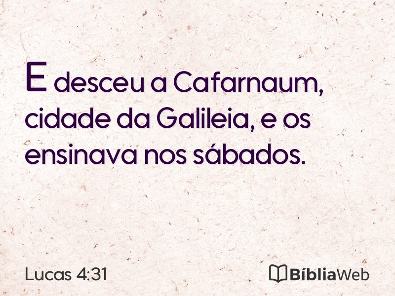 Lucas 4:31 em imagem para compartilhar