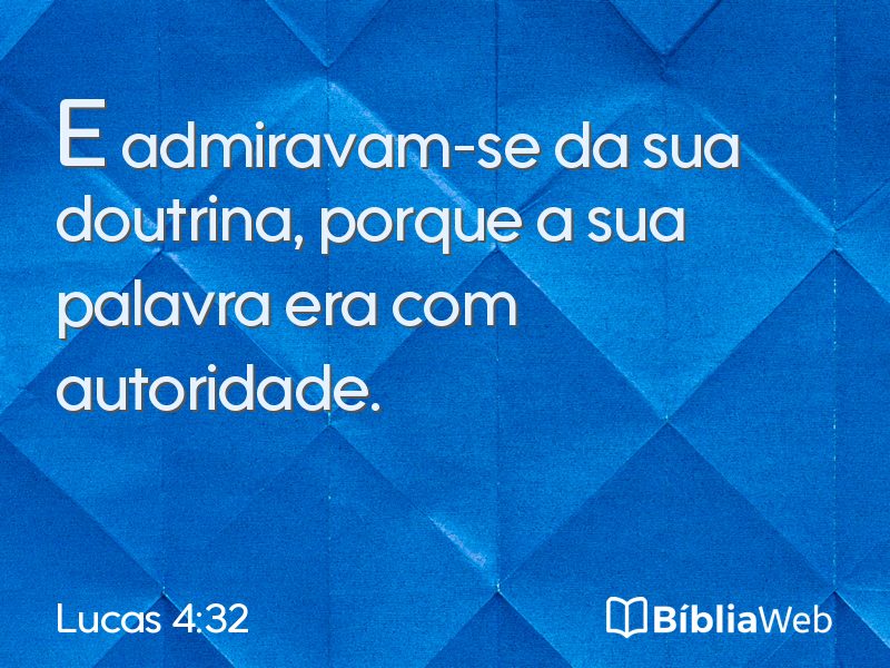 Lucas 4:32 em imagem para compartilhar