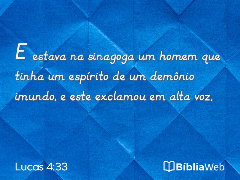 Lucas 4:33 em imagem para compartilhar