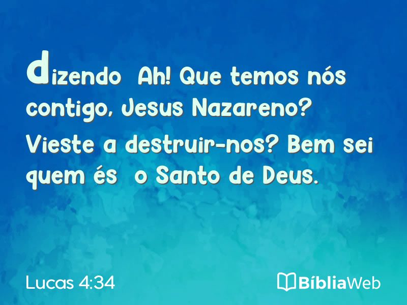 Lucas 4:34 em imagem para compartilhar