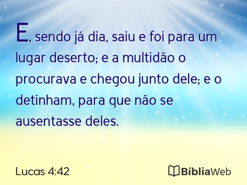 Lucas 4:42 em imagem para compartilhar