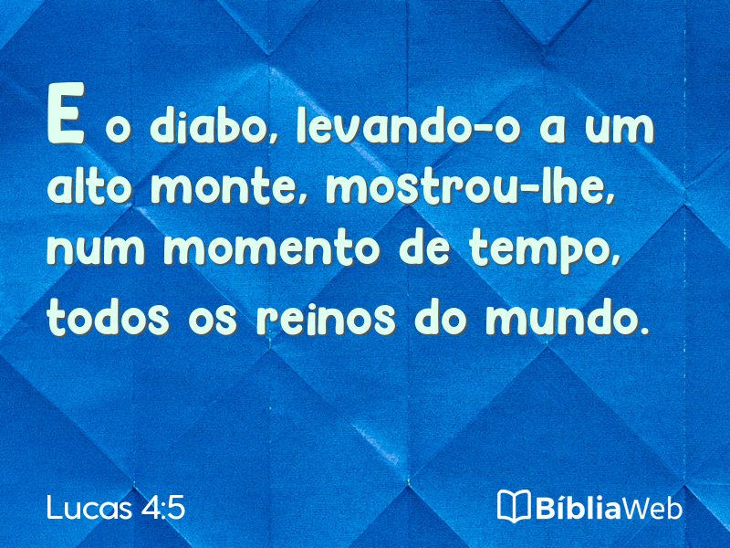 Lucas 4:5 em imagem para compartilhar