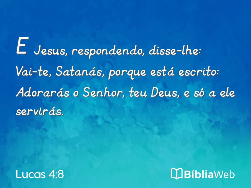 Lucas 4:8 em imagem para compartilhar