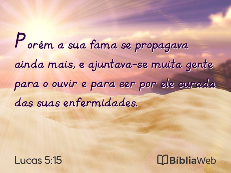 Lucas 5:15 em imagem para compartilhar