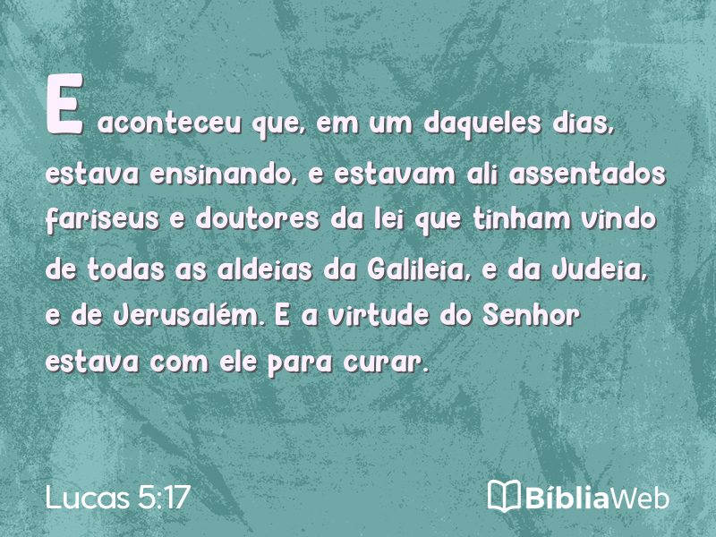 Lucas 5:17 em imagem para compartilhar