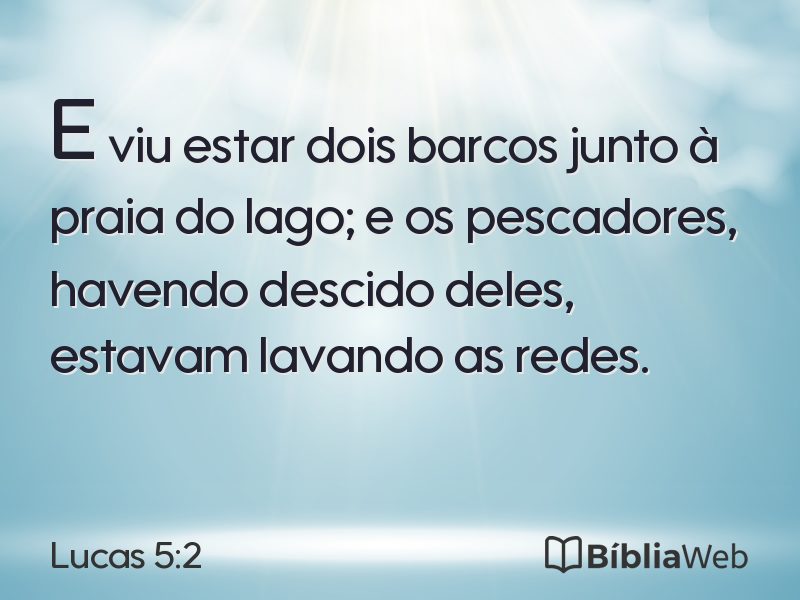 Lucas 5:2 em imagem para compartilhar
