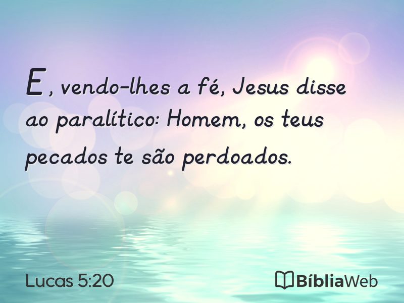 Lucas 5:20 em imagem para compartilhar