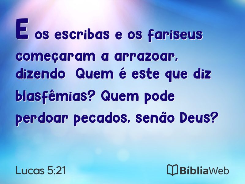 Lucas 5:21 em imagem para compartilhar
