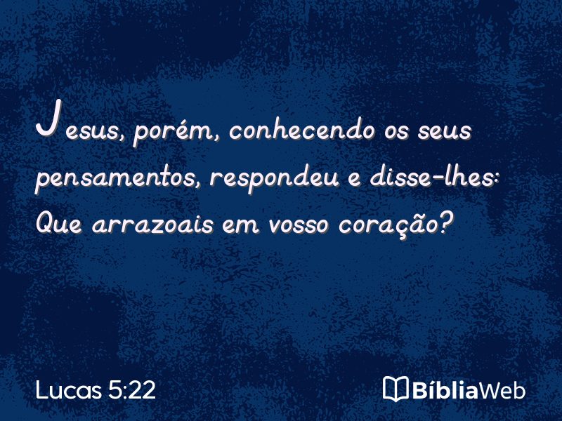 Lucas 5:22 em imagem para compartilhar