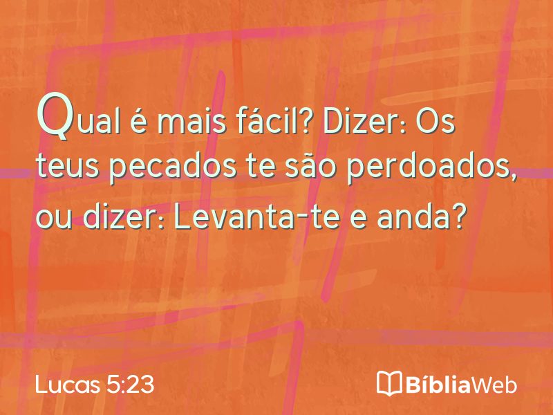 Lucas 5:23 em imagem para compartilhar