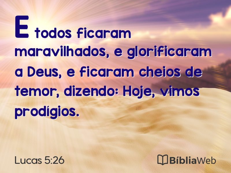 Lucas 5:26 em imagem para compartilhar