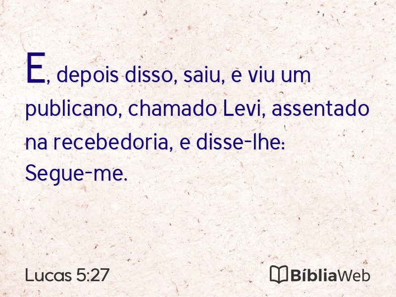 Lucas 5:27 em imagem para compartilhar