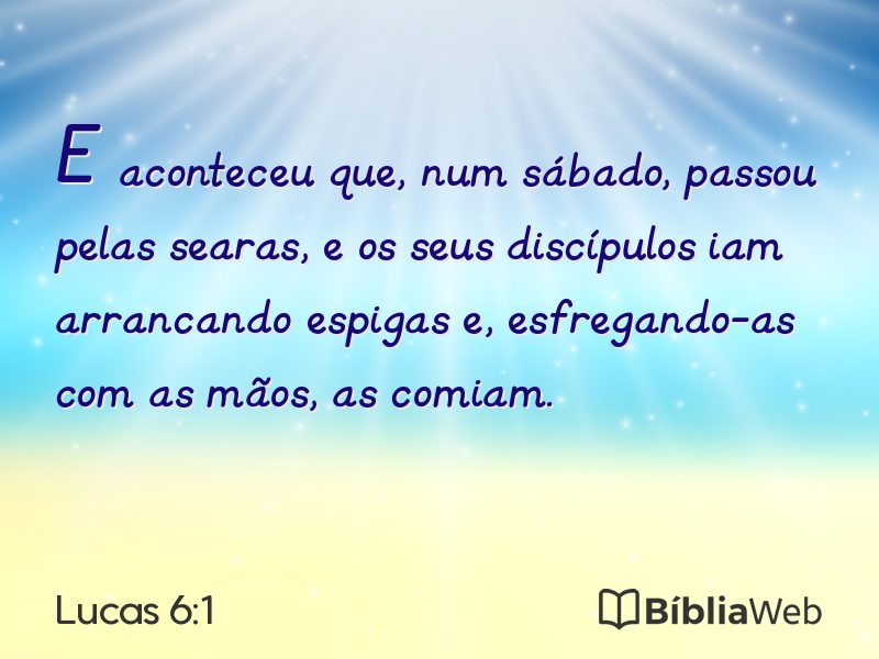 Lucas 6:1 em imagem para compartilhar