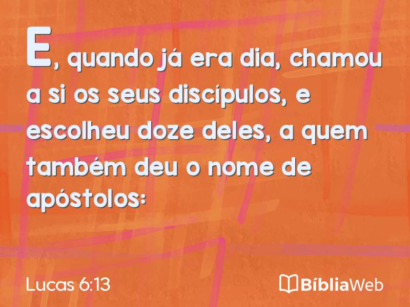 Lucas 6:13 em imagem para compartilhar