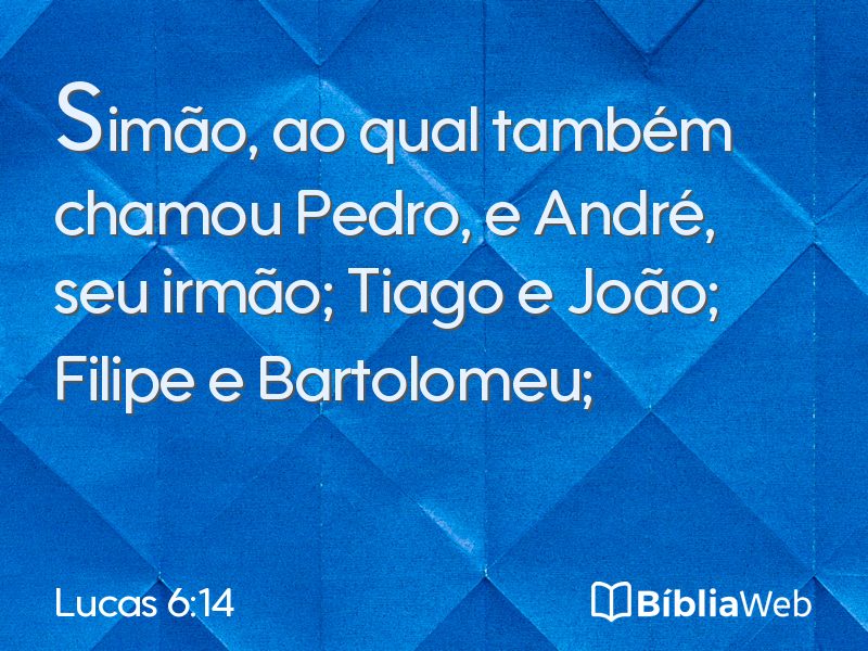 Lucas 6:14 em imagem para compartilhar