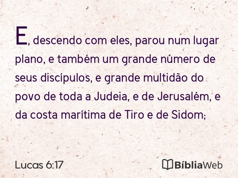 Lucas 6:17 em imagem para compartilhar