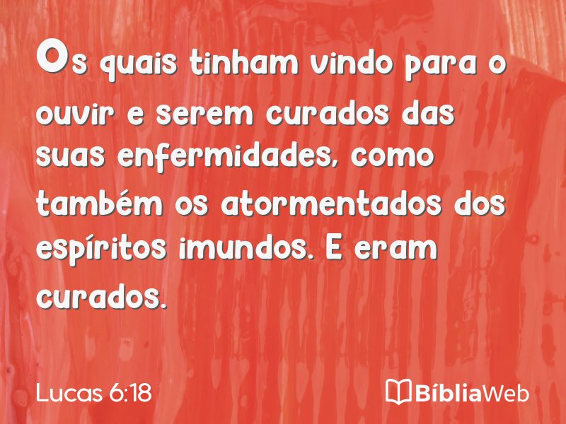 Lucas 6:18 em imagem para compartilhar