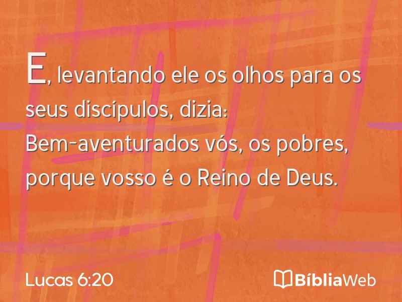 Lucas 6:20 em imagem para compartilhar