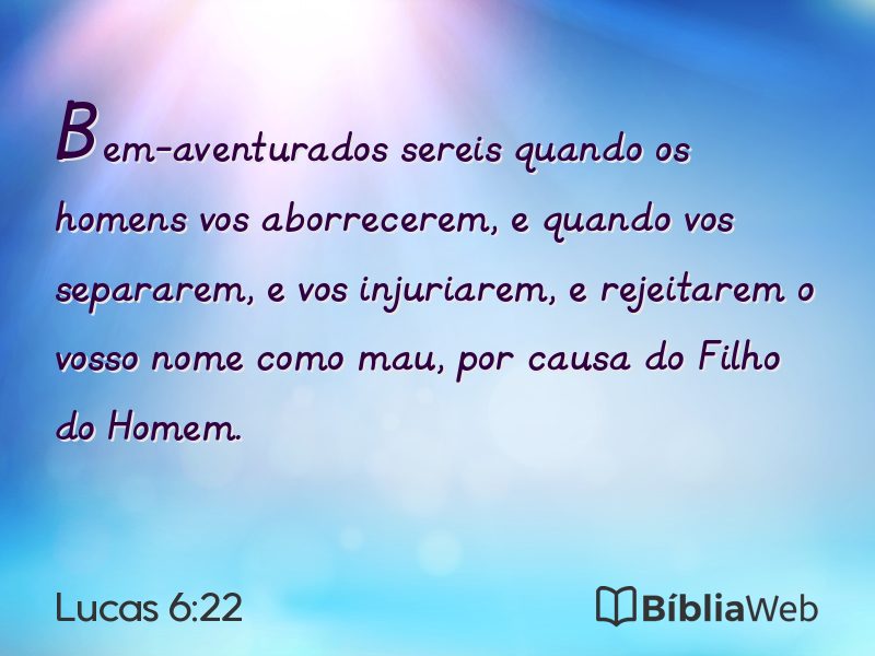 Lucas 6:22 em imagem para compartilhar