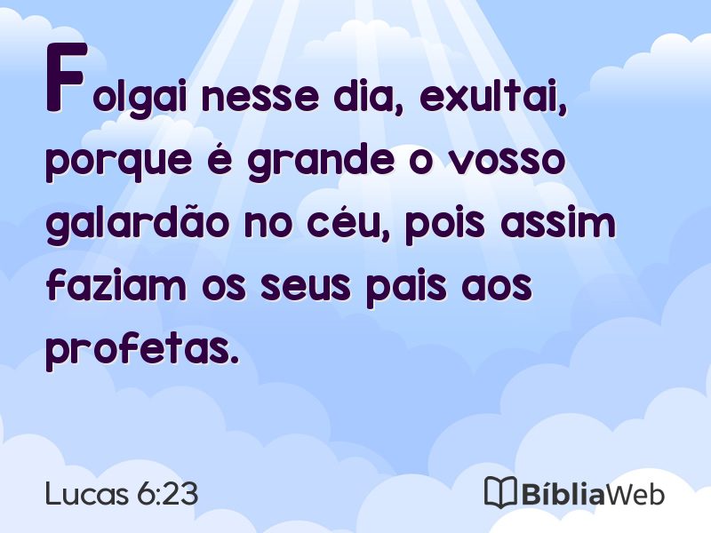 Lucas 6:23 em imagem para compartilhar